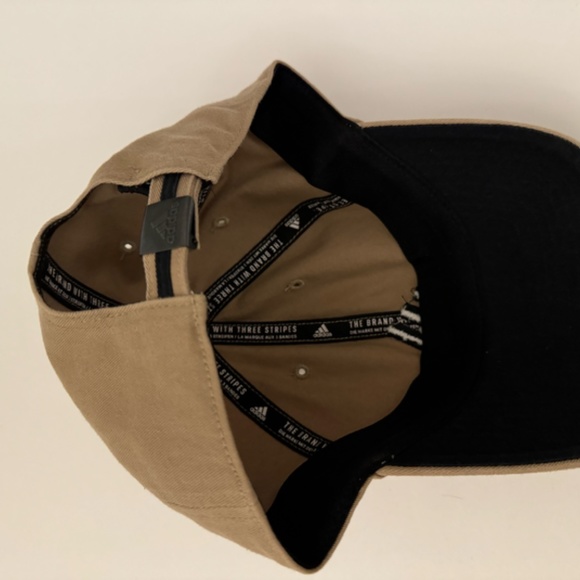 Adidas Logo Baseball Cap, One Size Strap Back, Tan - Picture 2 of 4
